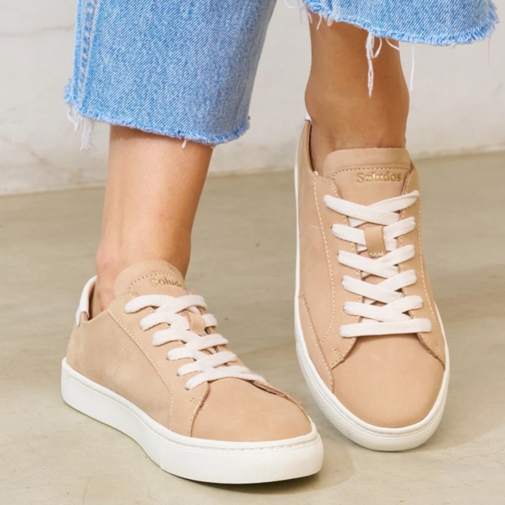 Soludos Classic Ibiza Sneaker in Champagne Pink
